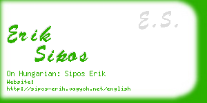 erik sipos business card